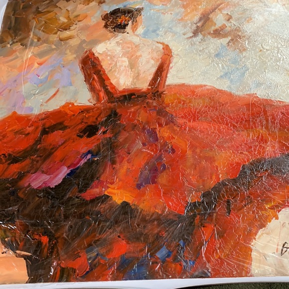 Beautiful woman original oil painting. Painting 21 x 24.5. Canvas 23.25 x 27 - Picture 4 of 8